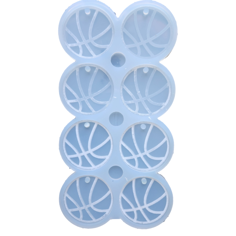 Molde Silicona X8 cavidades 5cm pelota Basquet