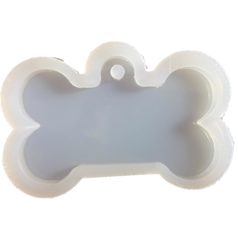 Molde Silicona Huesito 7x4cm Chapitas Perro