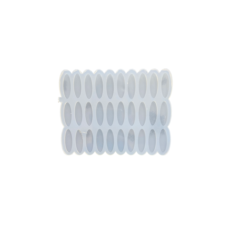 Molde Silicona Elipse Oval 3x1cm 30 Cavidades