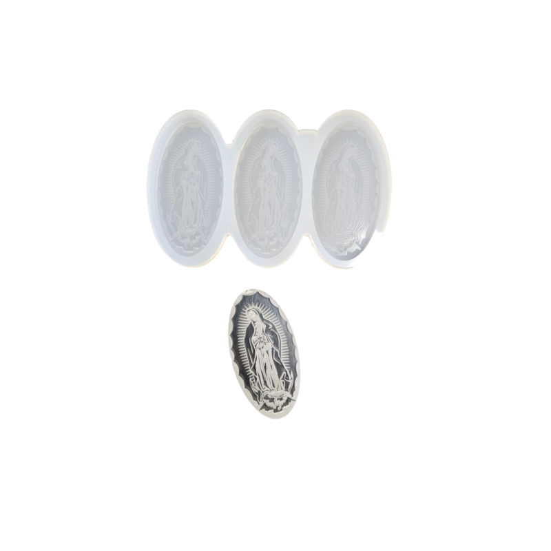 Molde Silicona Virgen Guadalupe 7x3cm 3 Cavidades