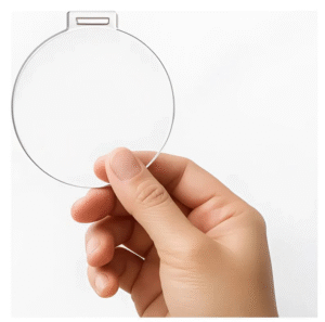 Pack X25 Medallas Acrilico 5cm P/ Cinta 1cm Transparente